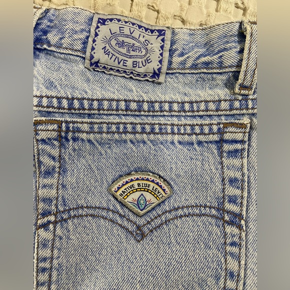 VINTAGE 80s Levis Native Blue Women’s Mom Jeans Made in USA Size 14 - Picture 3 of 16
